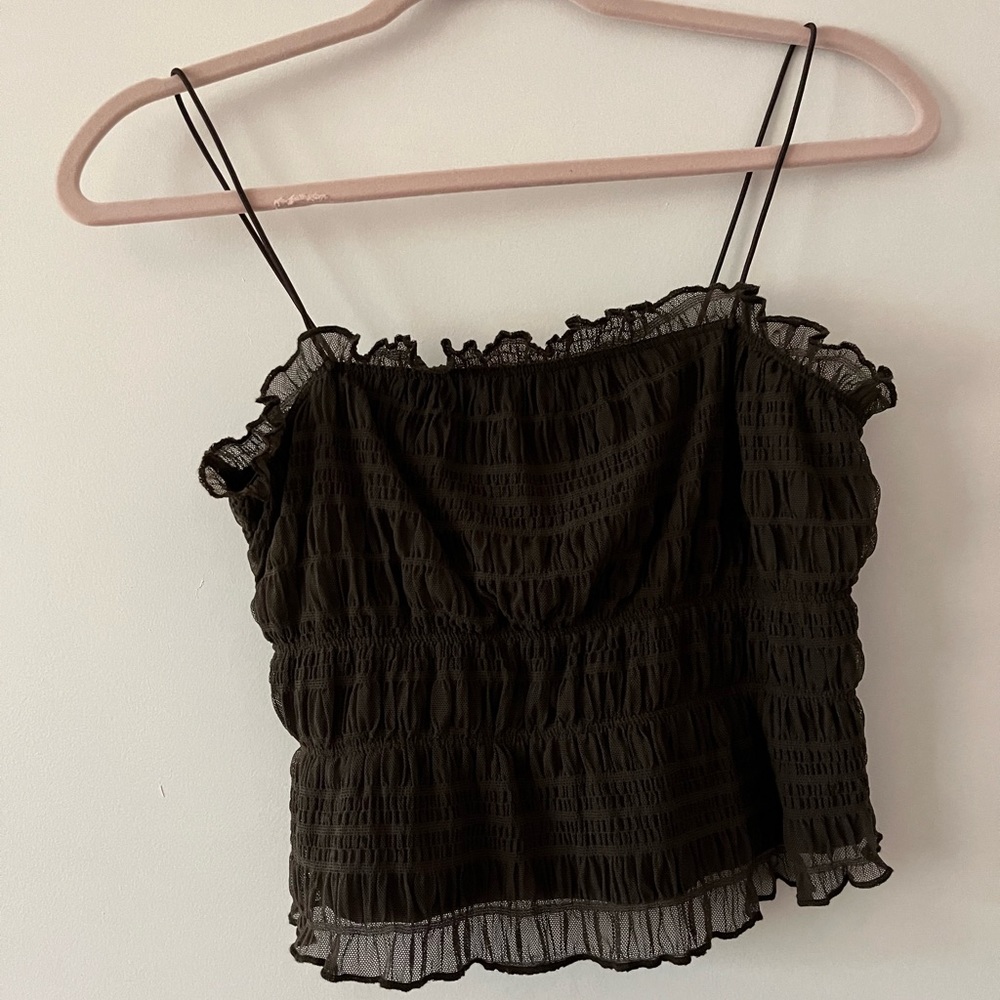 Smocked Cami Crop Top